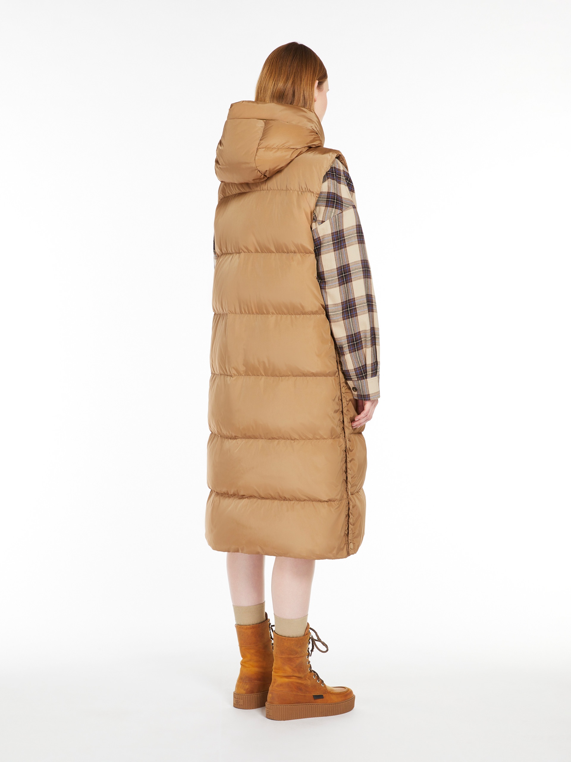 ZIMINO Long water-repellent taffeta gilet - 4
