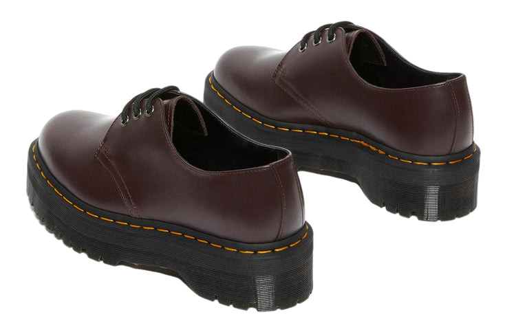 Dr. Martens 1461 Smooth Leather Platform Shoes 'Wine Red' 27332626 - 4