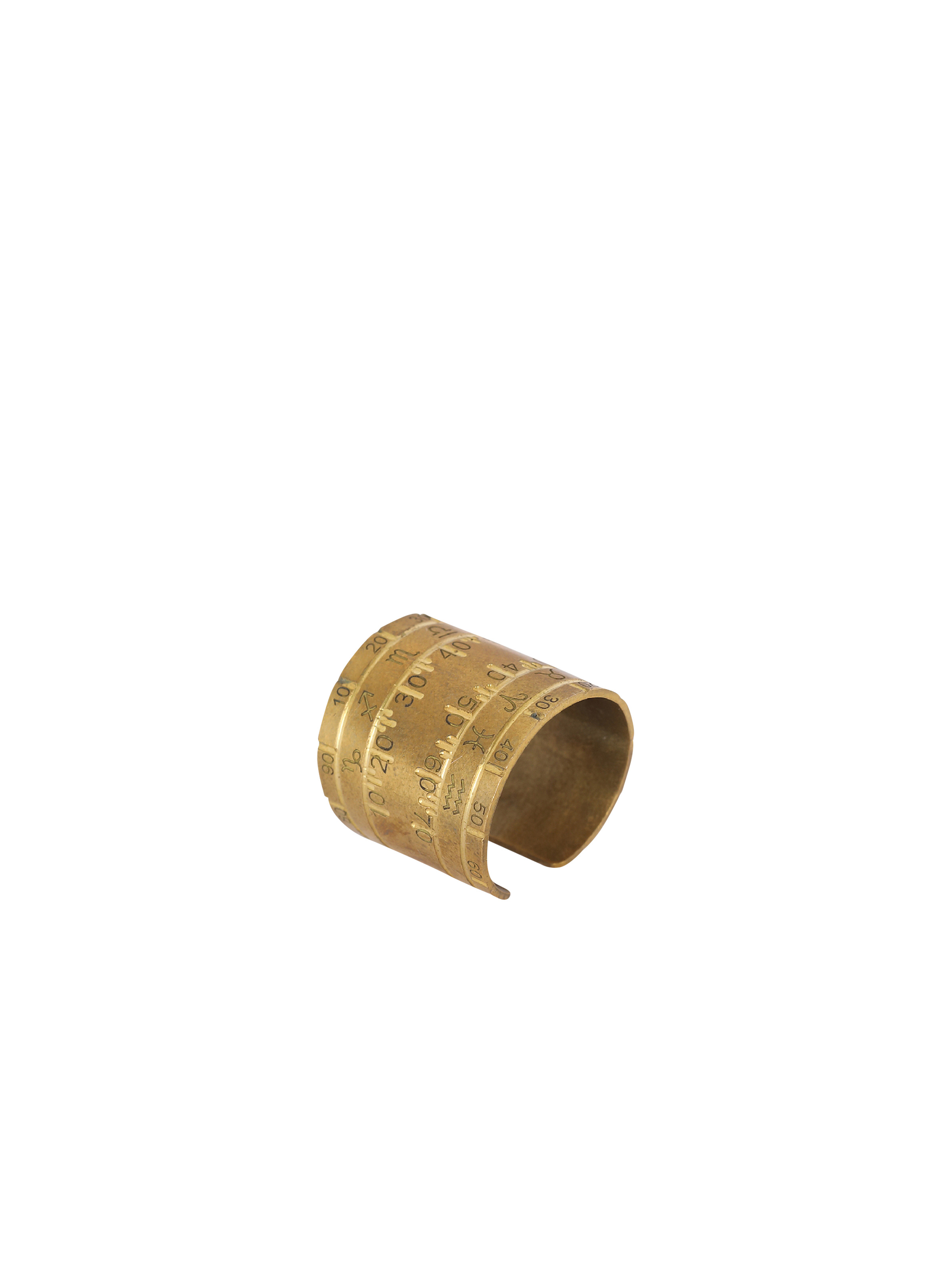 Zodiaque ring in engraved brass - 3
