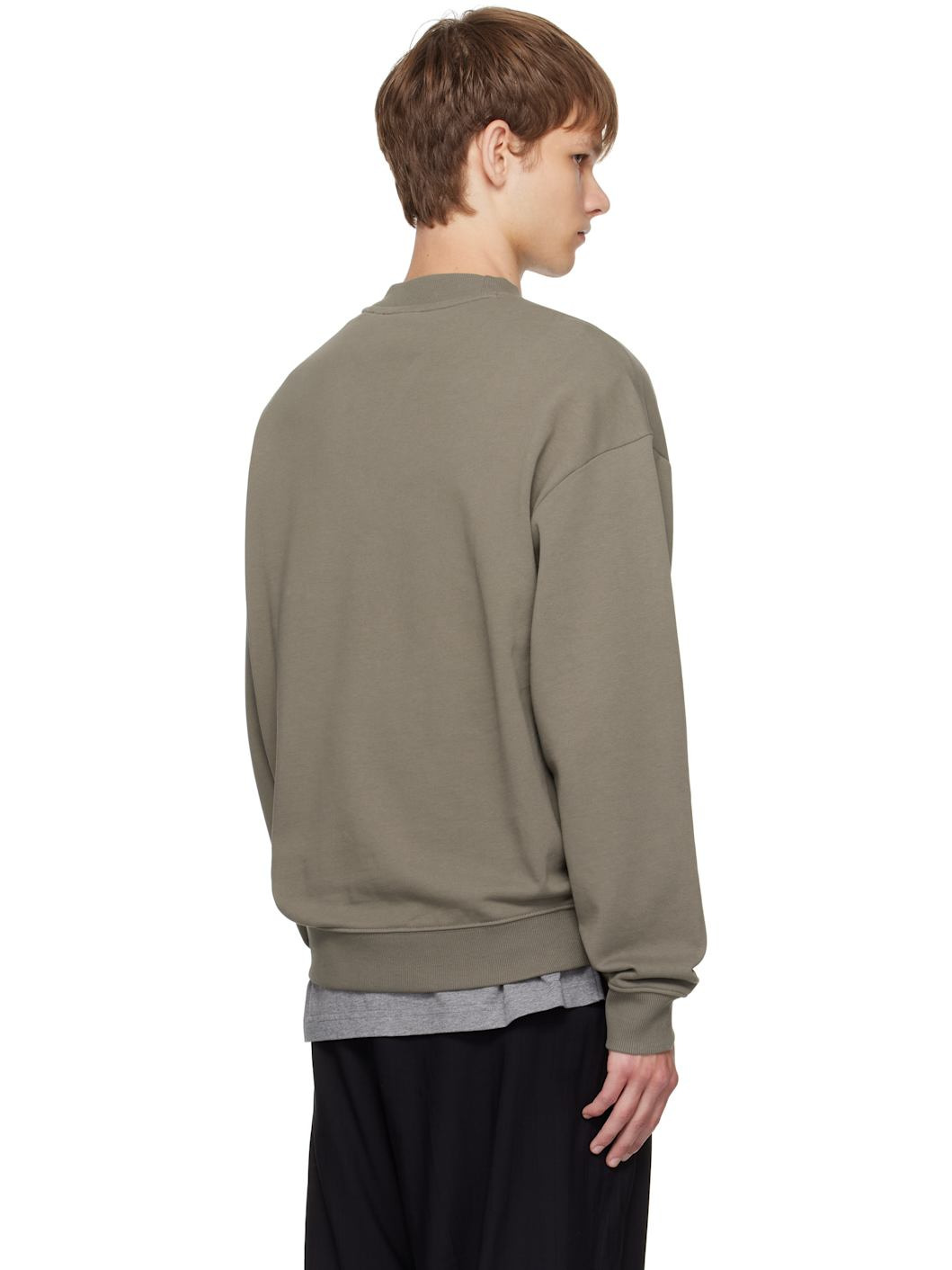 Taupe Relaxed-Fit Sweatshirt - 3