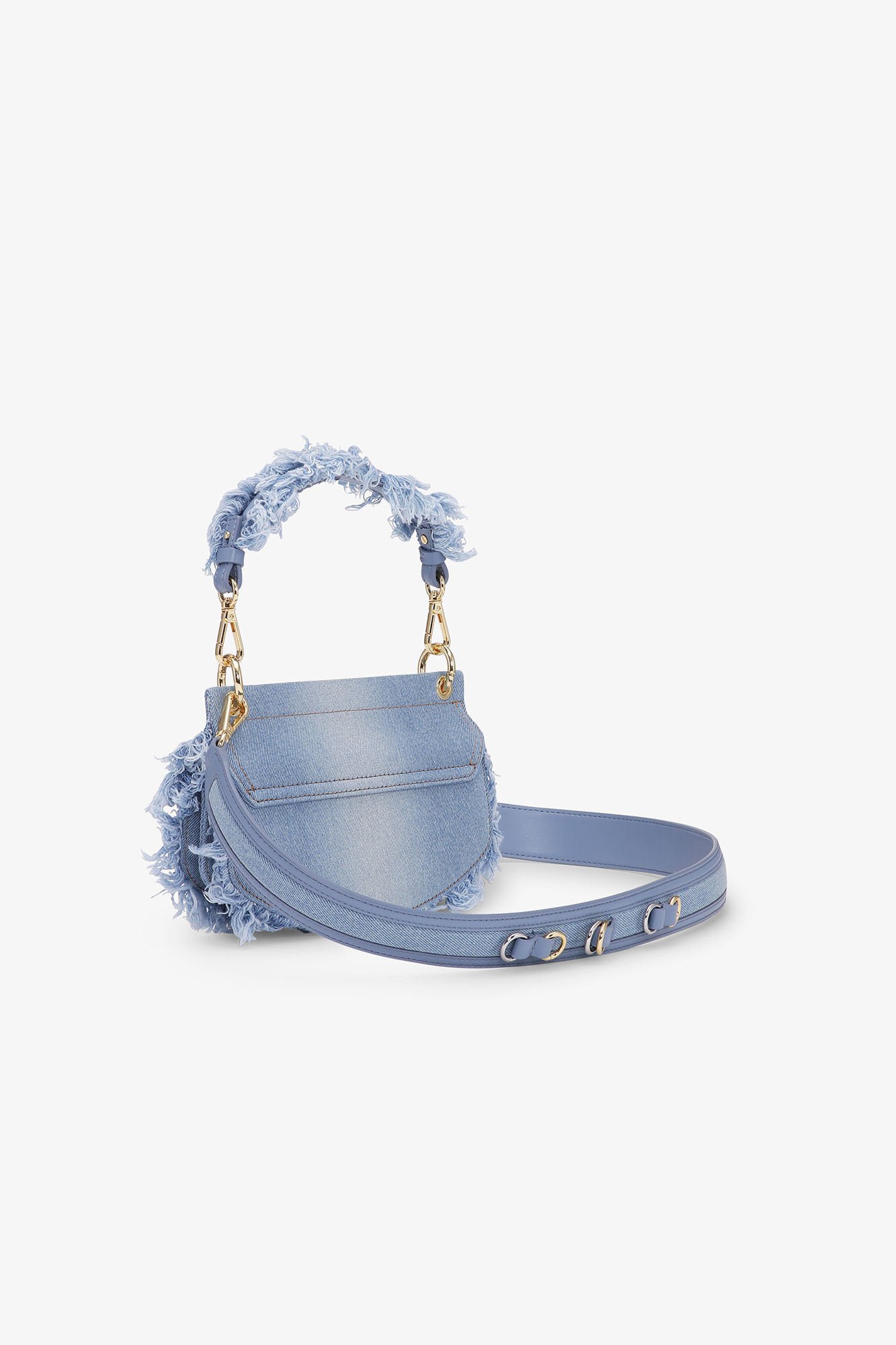 BLUE DENIM MINI TOP HANDLE APO-G BAG - 2