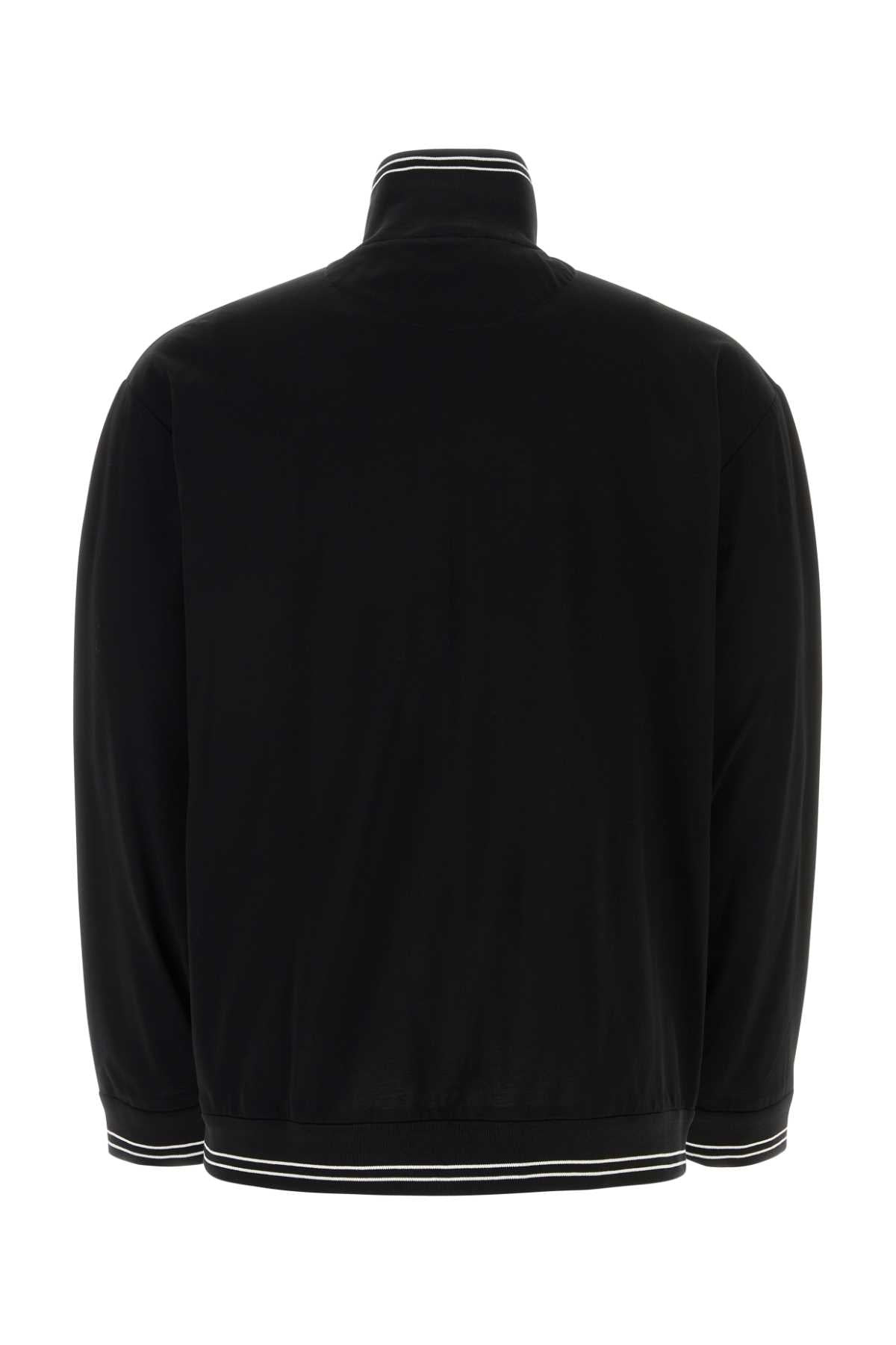 Prada Men Black Cotton And Nylon Jacket - 2