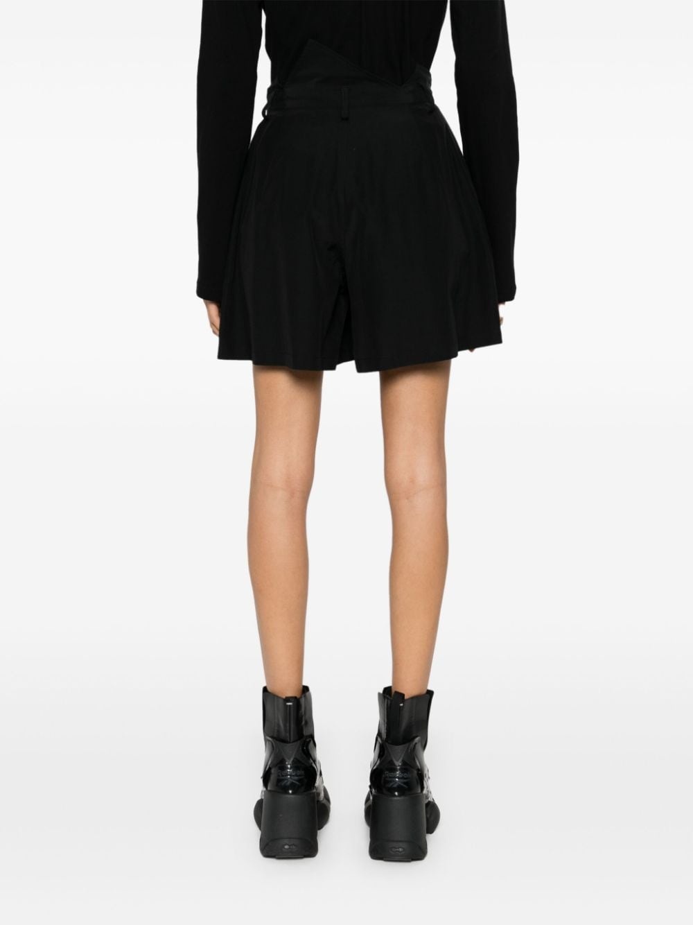 asymmetric-edge shorts - 4