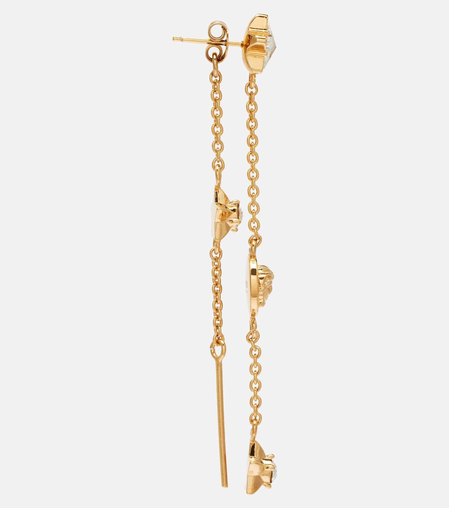 Medusa crystal-embellished drop earrings - 2