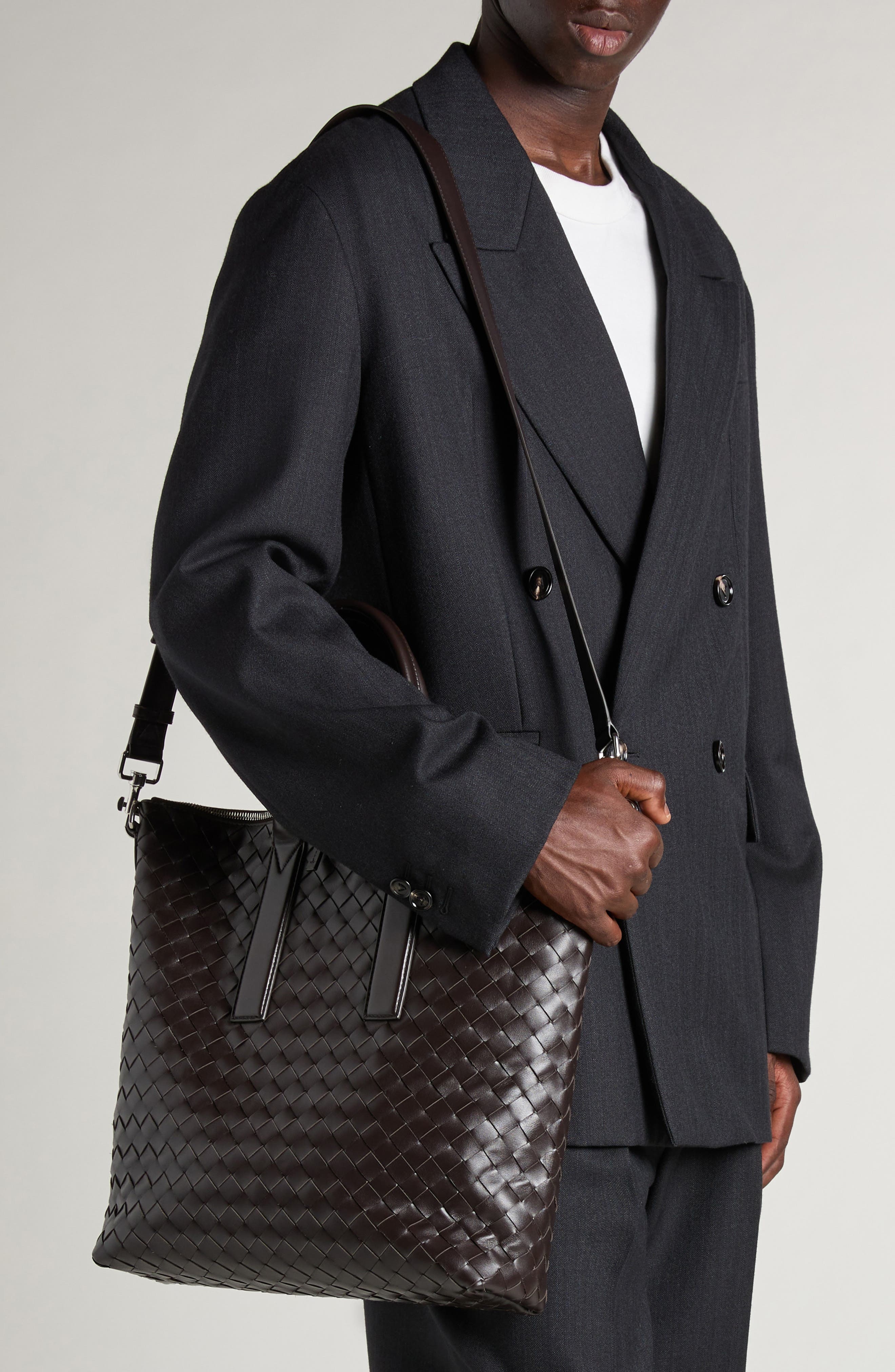 Bottega Veneta Classic Intrecciato North/South Crossbody Bag in Fondant at Nordstrom - 3