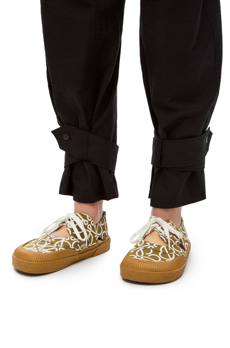 Loewe Terra vulca lace-up shoe in canvas outlook