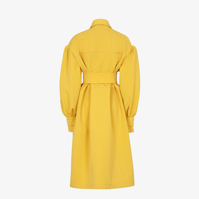 FENDI Yellow gabardine coat outlook