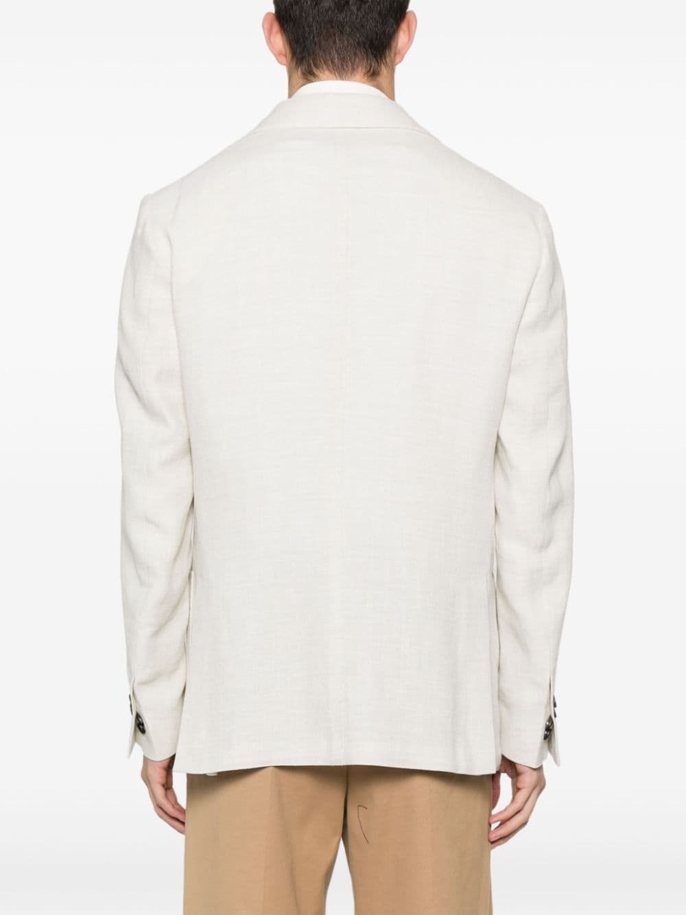 single-breasted layered blazer - 4