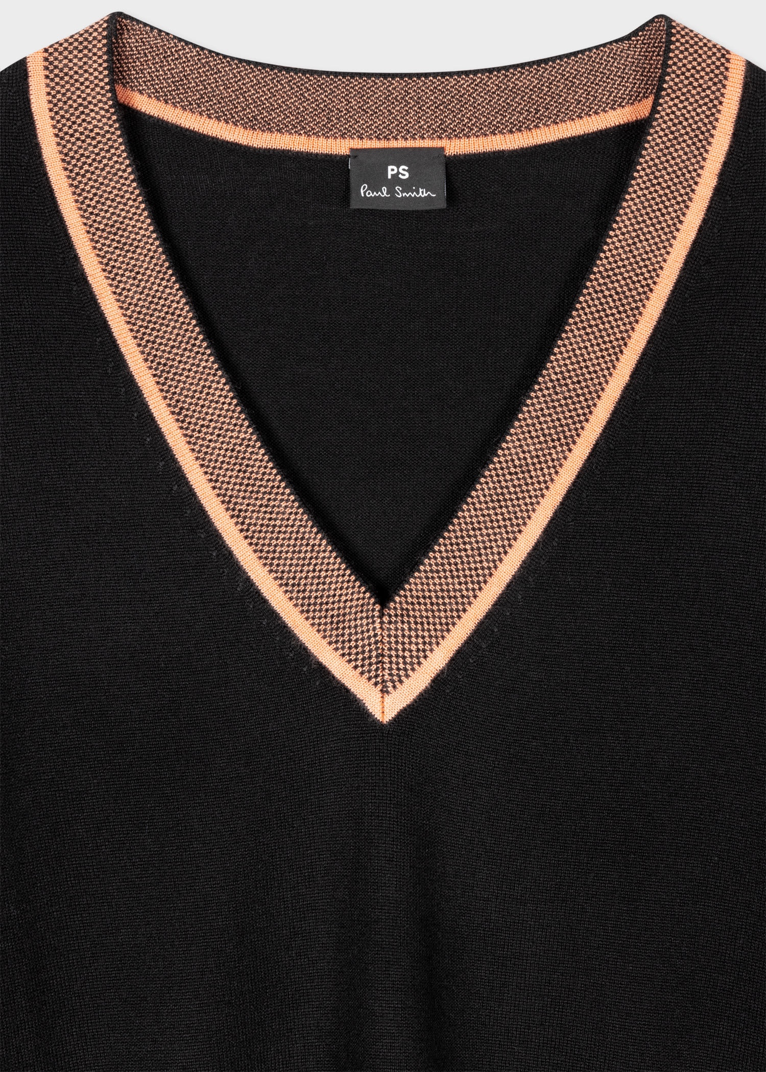 Contrast V Neck Sweater - 2