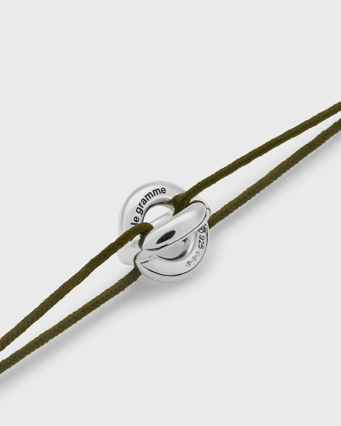 3g-khaki-cord entrelacs-bracelet - 3