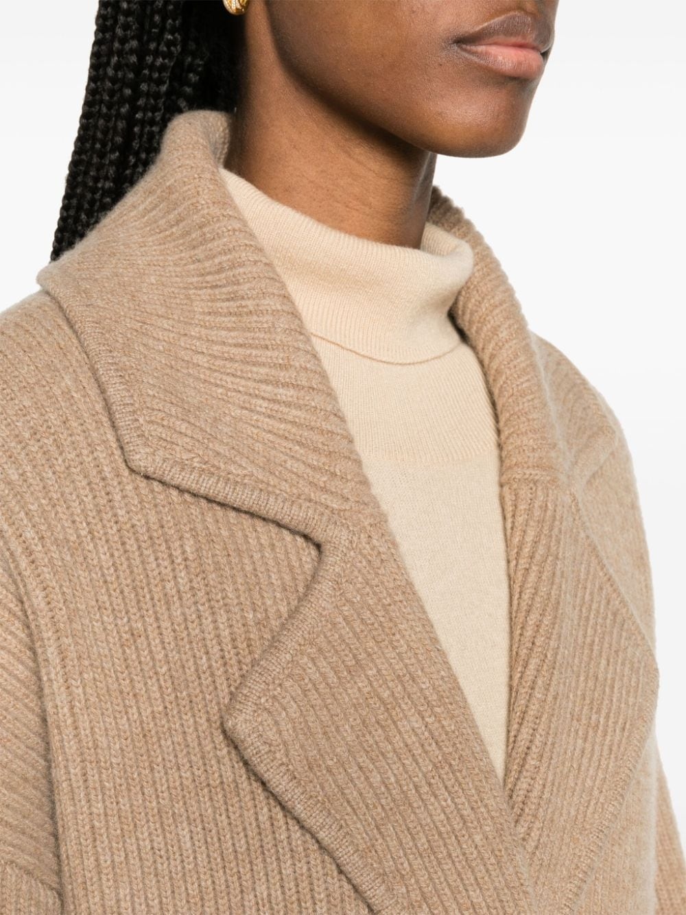 Wool blend cardigan coat - 4