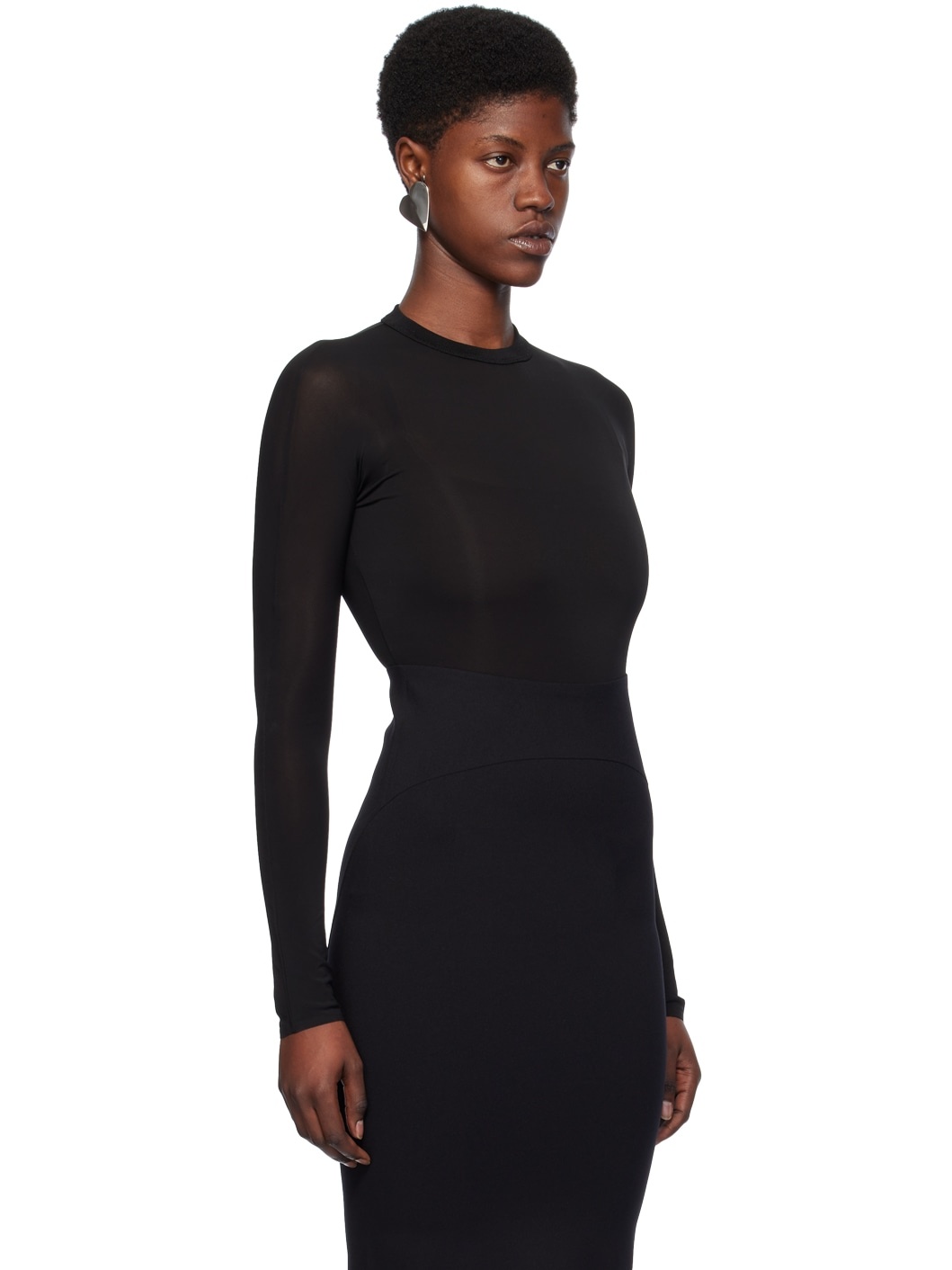 Black Second Skin Long Sleeve T-Shirt - 2