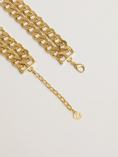 Golden Goose Antique gold-colored braided chain necklace with star-shaped clasp outlook