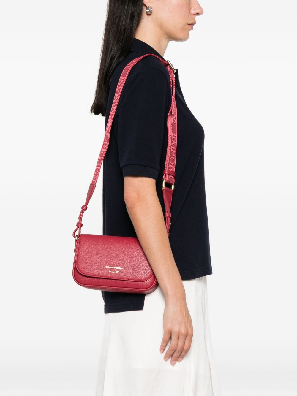 logo-debossed shoulder bag - 2
