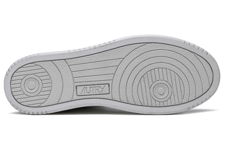(WMNS) Autry Medalist Mid Leather Sneakers Two-Toned 'White Grey' AUMW-WB10 - 4
