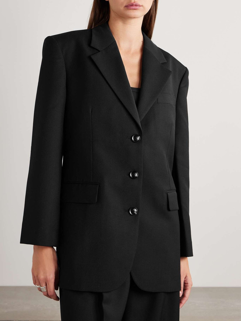 Sara oversized woven blazer Black 3