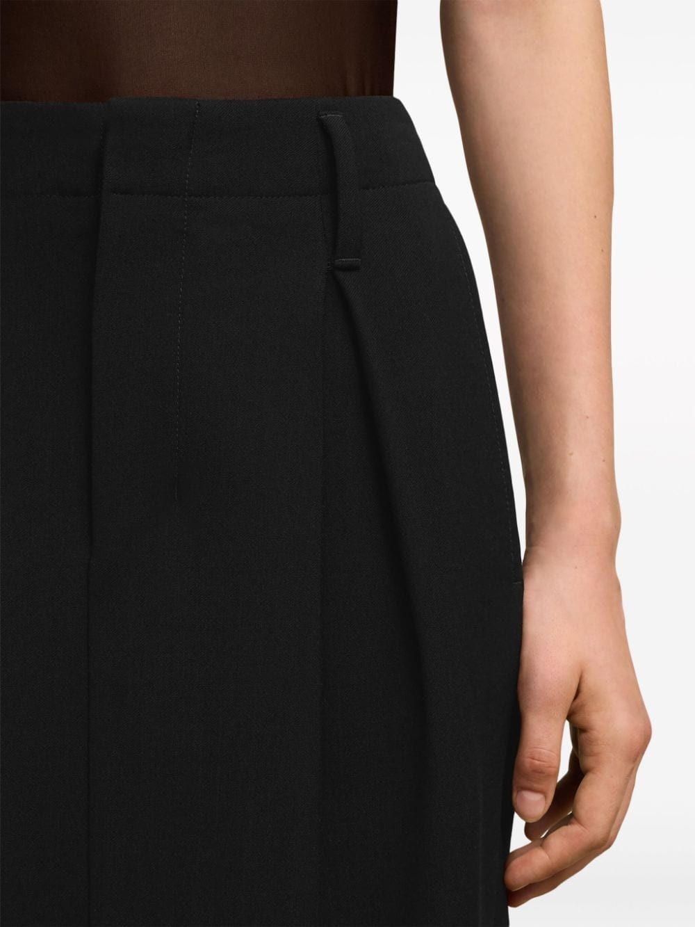 dart-detail high-waist midi skirt - 6