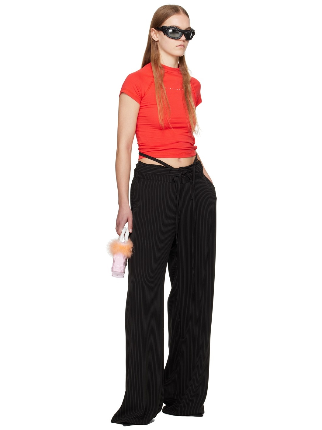 Black Double Fold Trousers - 4