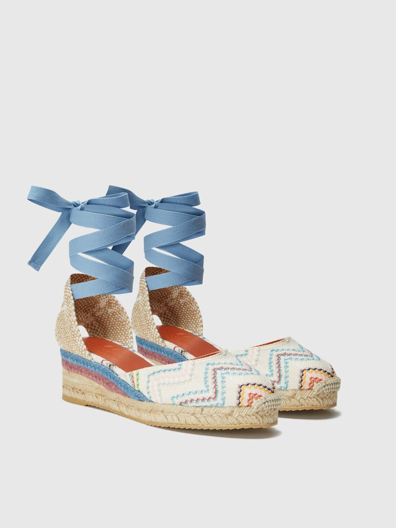 Missoni Espadrilles with zig zag pattern and adjustable ribbons outlook