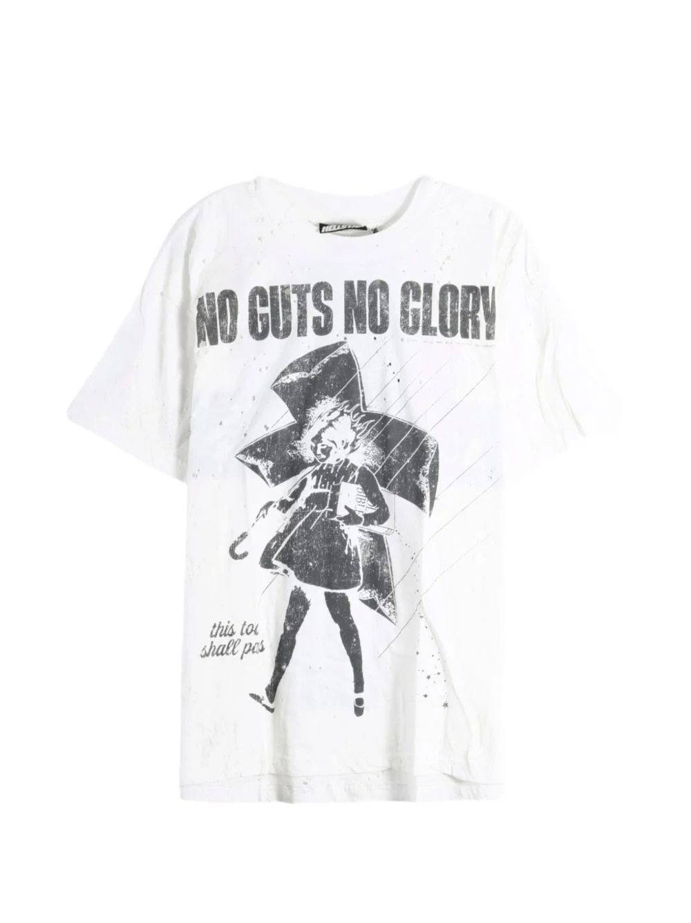 Carry Your Cross graphic-print distressed T-shirt - 1