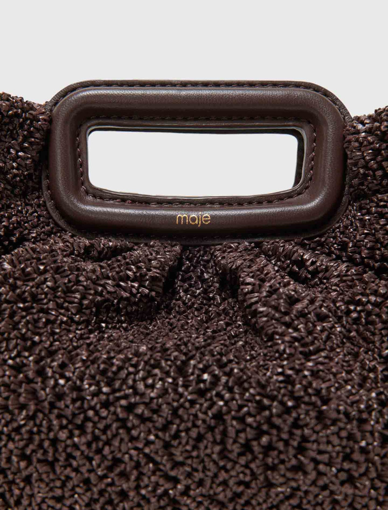 Mipli bouclé effect clutch bag 4