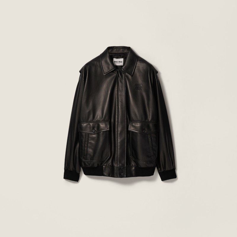 Nappa leather blouson jacket 1