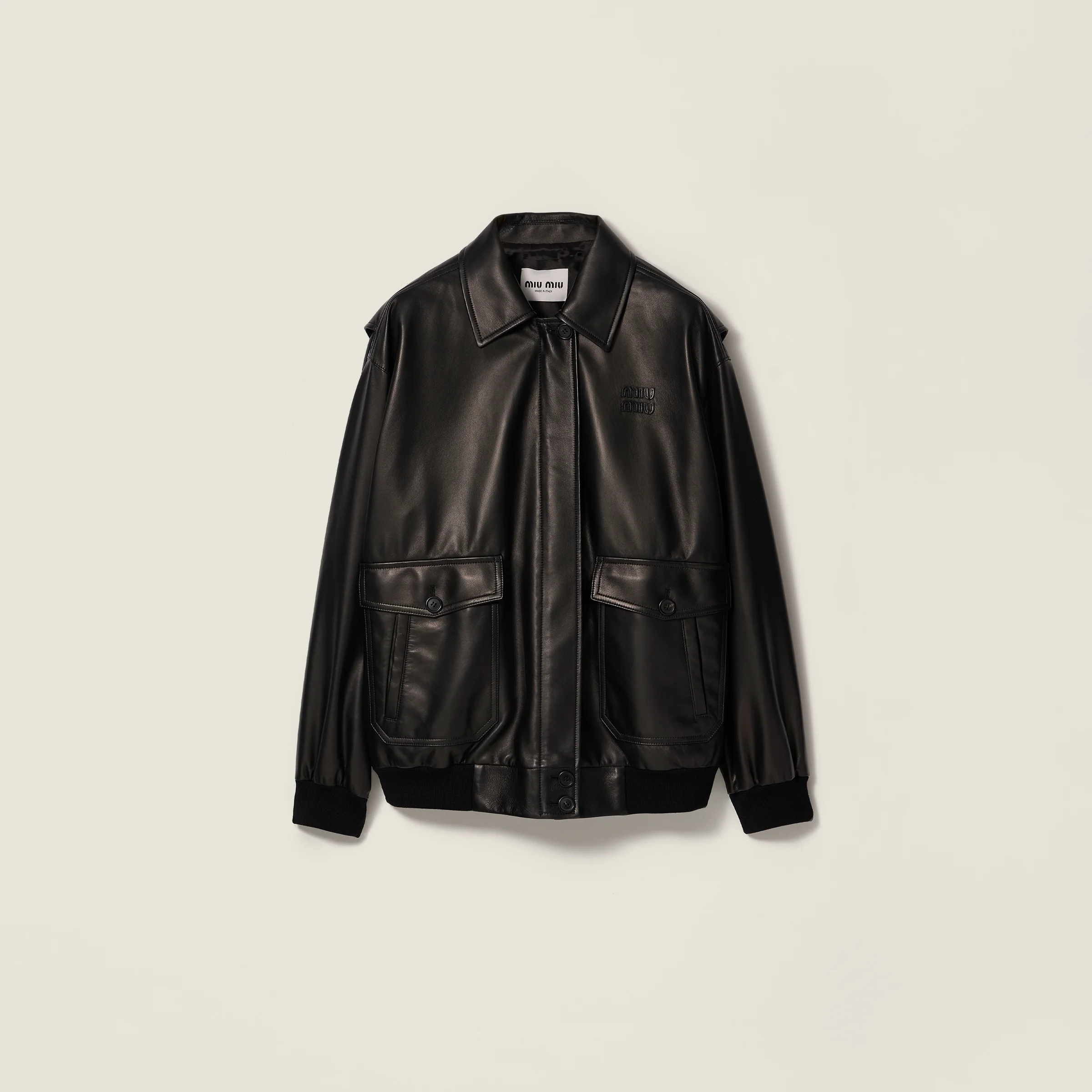 Nappa leather blouson jacket - 1
