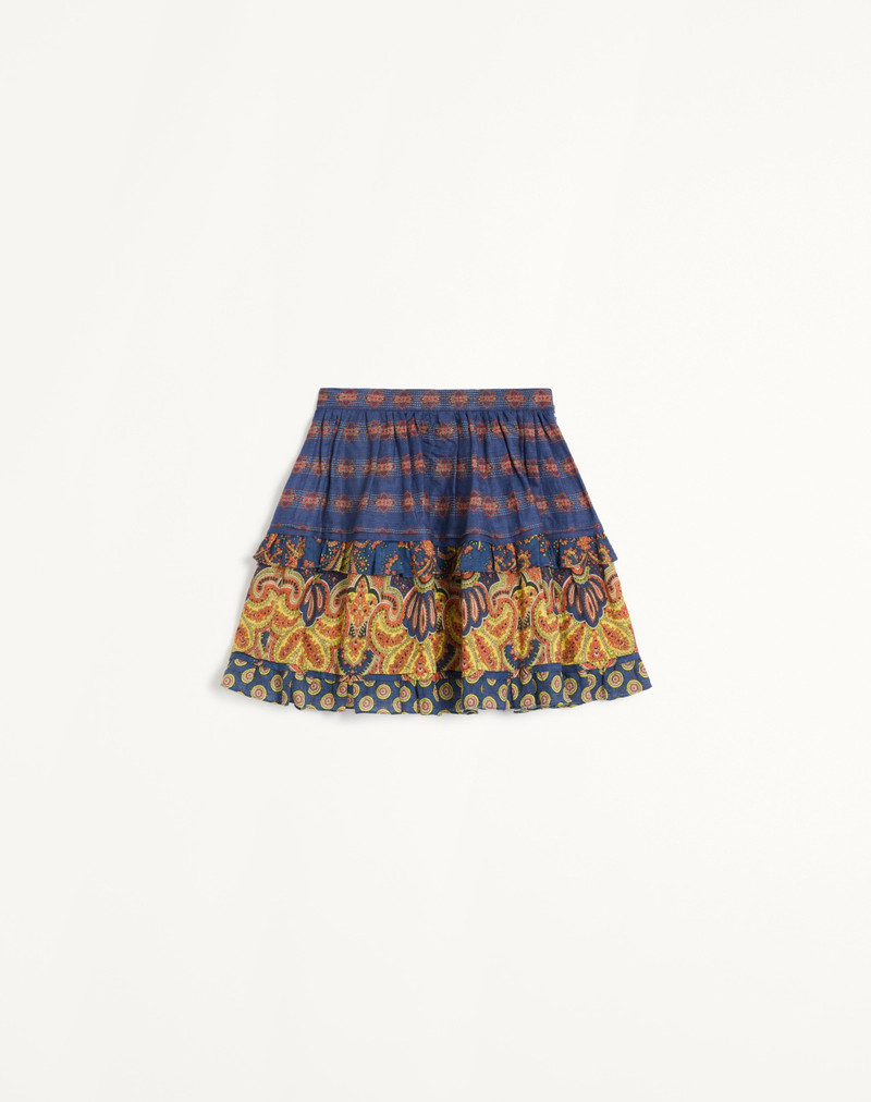 SKIRT IN LINO PAISLEY MEDAGLIONI VOYAGE IMAGINAIRE - 1