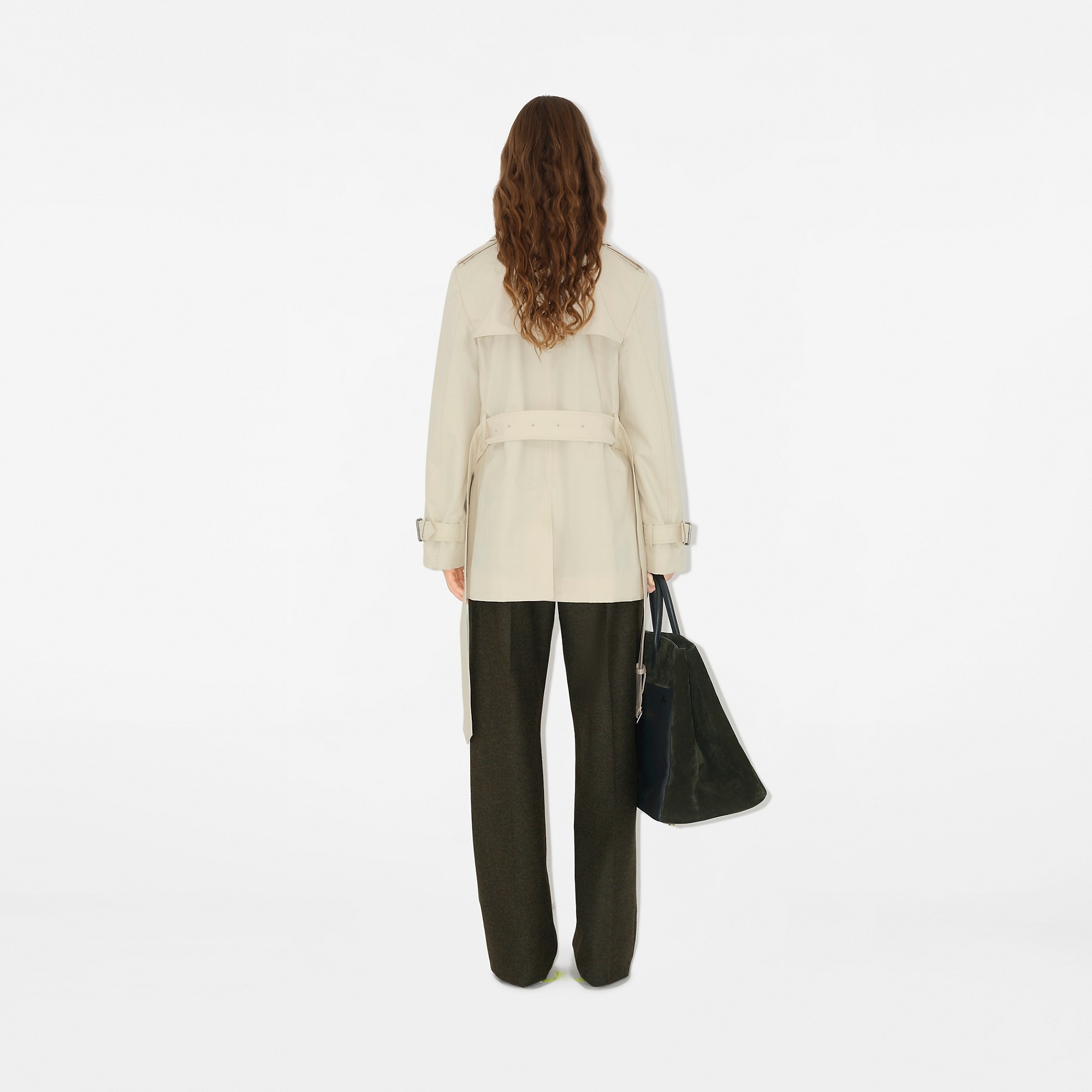 Short Gabardine Trench Coat - 4