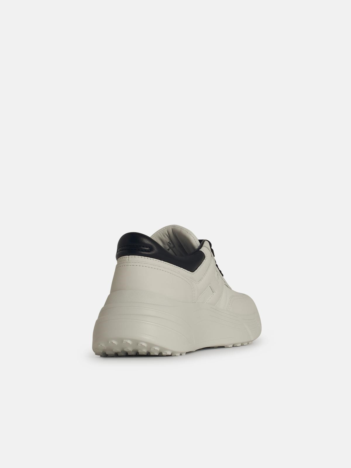 'H669' WHITE LEATHER SNEAKERS - 3