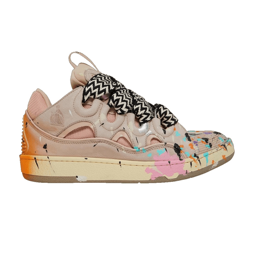 Gallery Dept. x Lanvin Curb Light Sneakers 'Paint Drip - Pale Pink' - 1