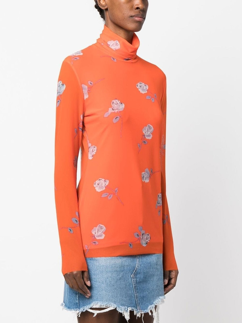 floral-print rollneck top 3