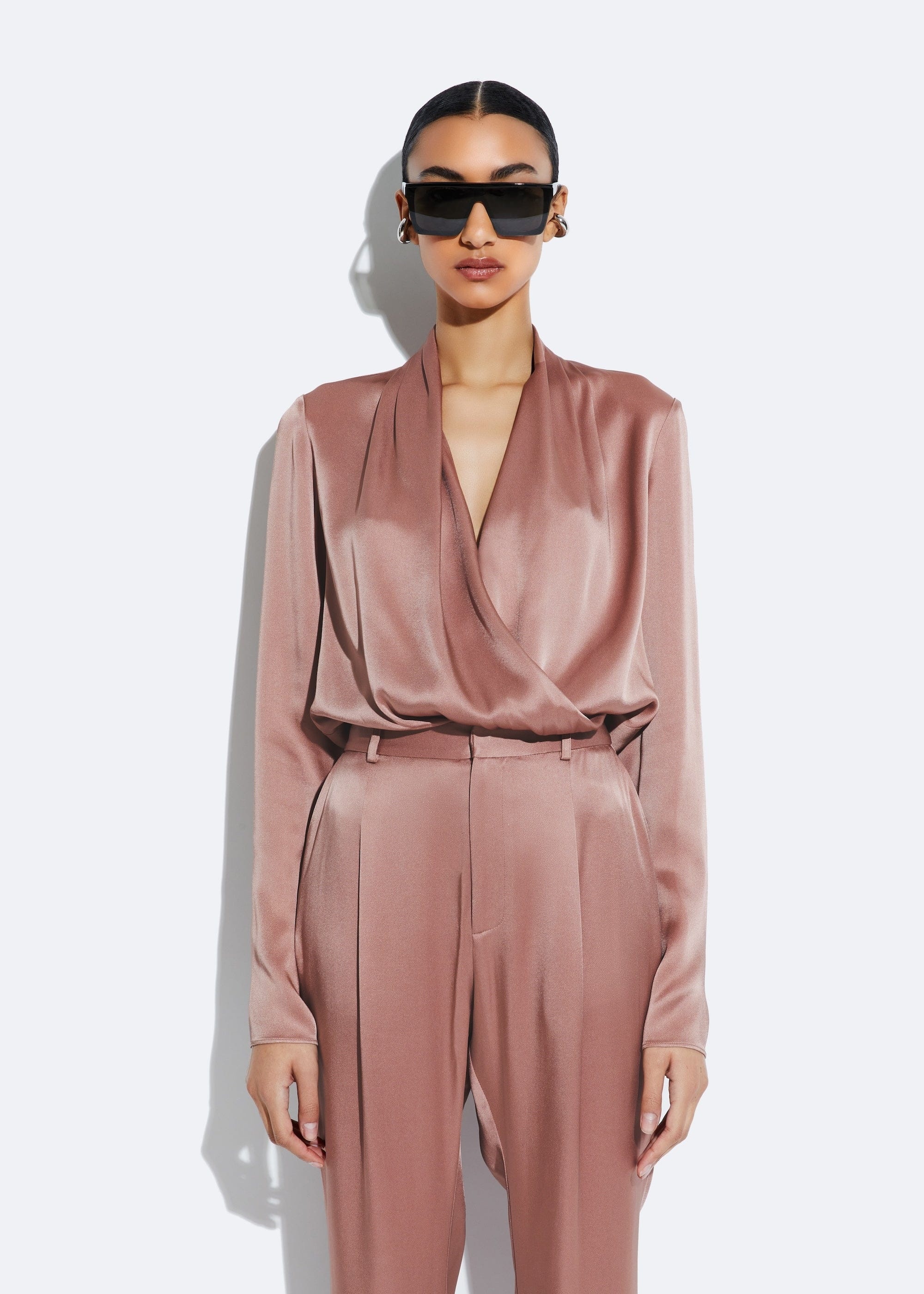 Satin Wrap Top - 3