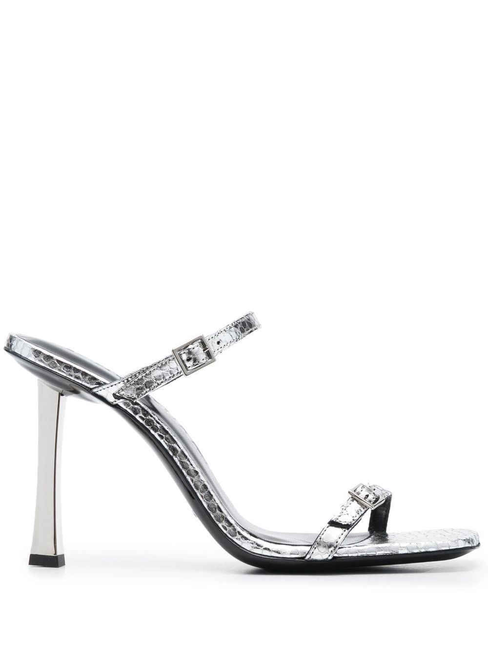 Flick 90mm metallic leather sandals - 1