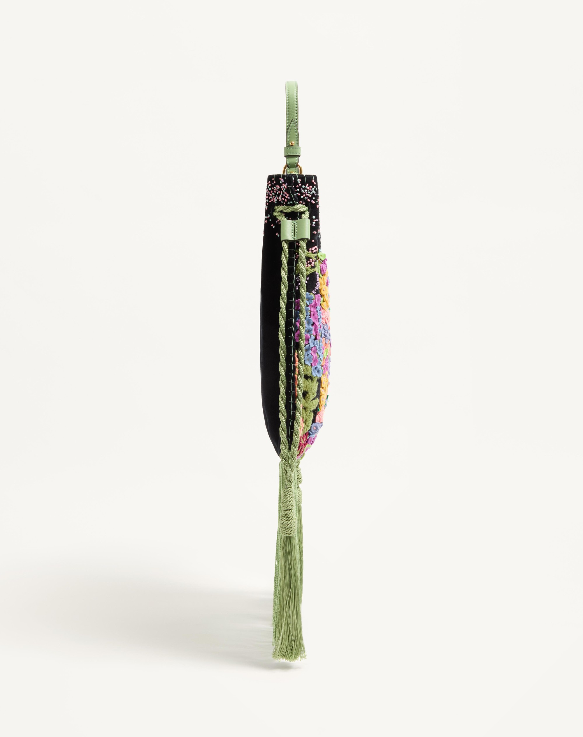 VALENTINO GARAVANI NELLCÔTE ALICE EMBROIDERED BAG WITH FRINGES - 4