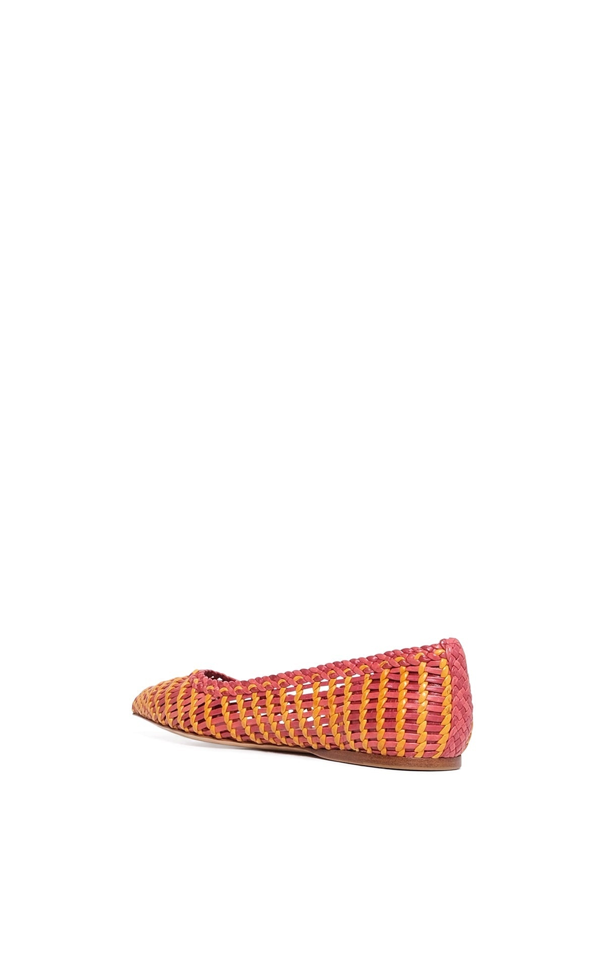 Aurora Braided Flat Shoe in Pink Multi Leather - 4