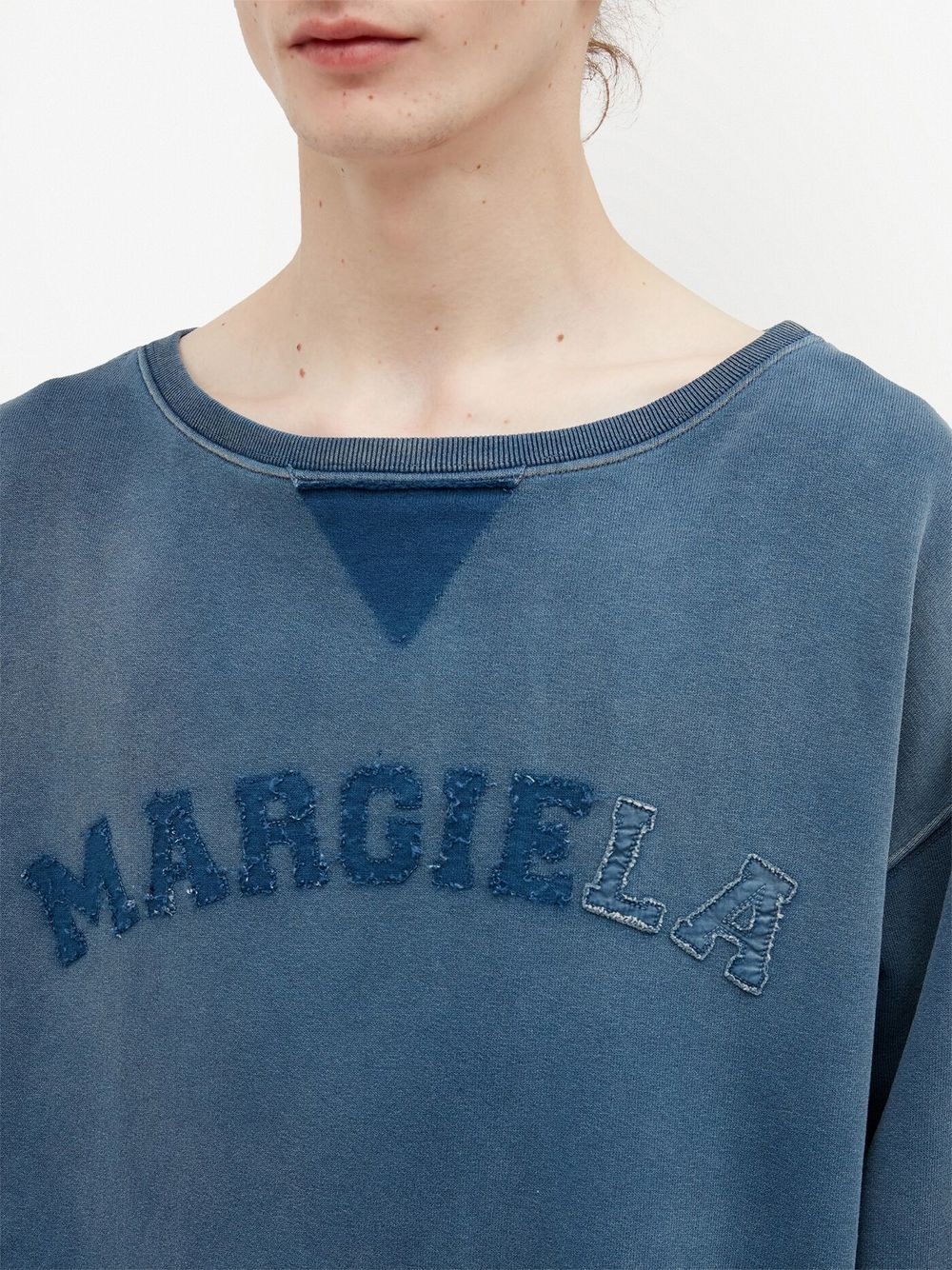 logo-print faded sweatshirt - 5