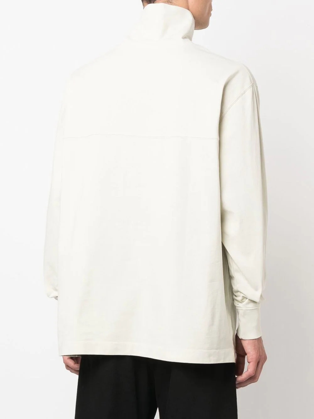 high-neck cotton sweatshirt - 4