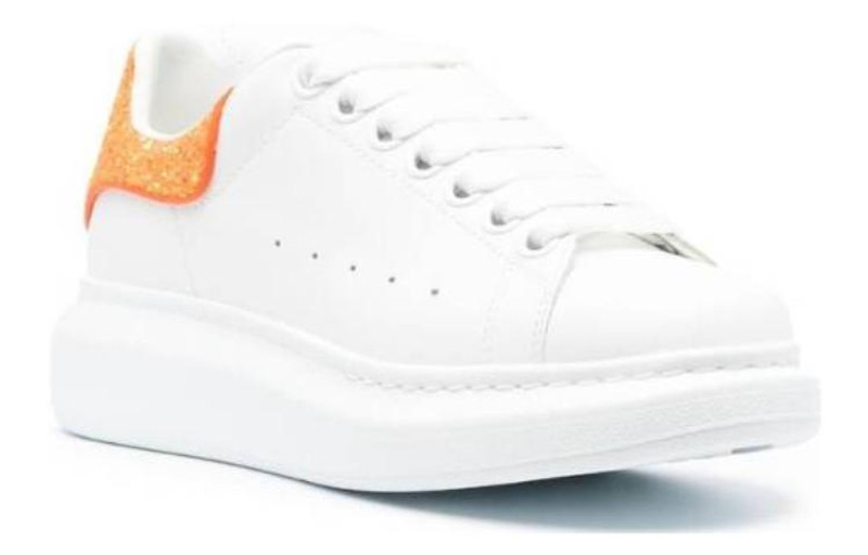 Alexander McQueen (WMNS) Alexander McQueen Oversized Sneaker 'White Orange Glitter' 718239WIDJD8825 outlook