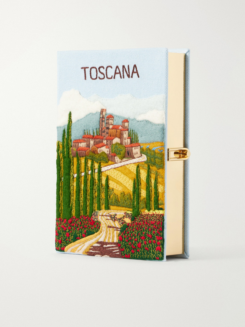 Toscana Embroidered Canvas Clutch 1