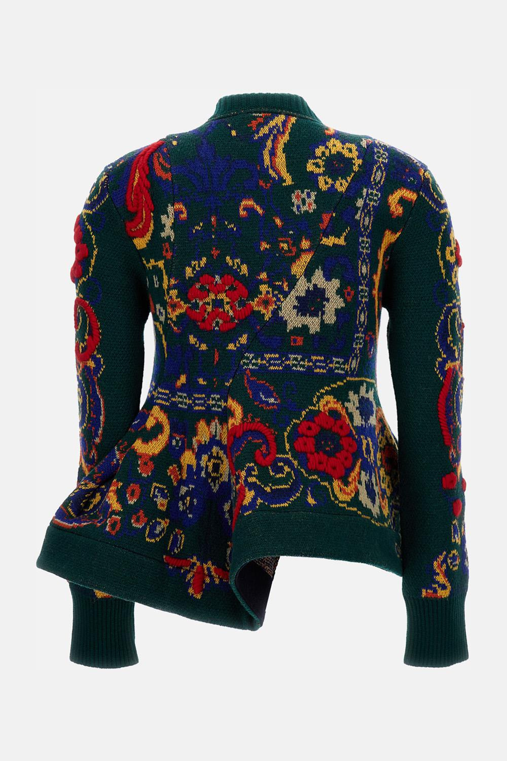 FLORAL JACQUARD PULLOVER - 3