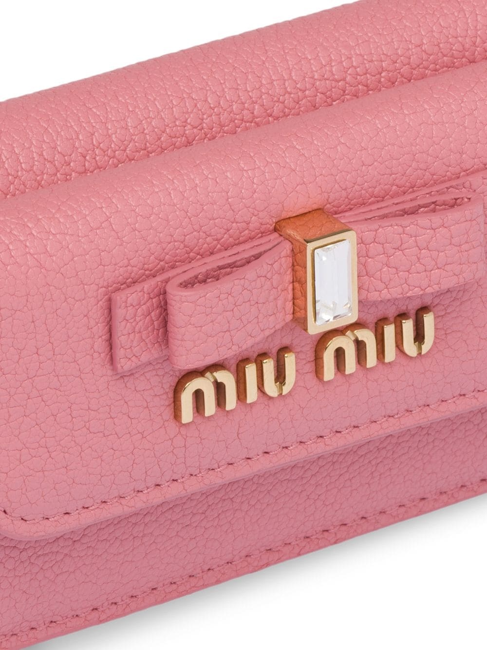 bow embellished tri-fold wallet - 3