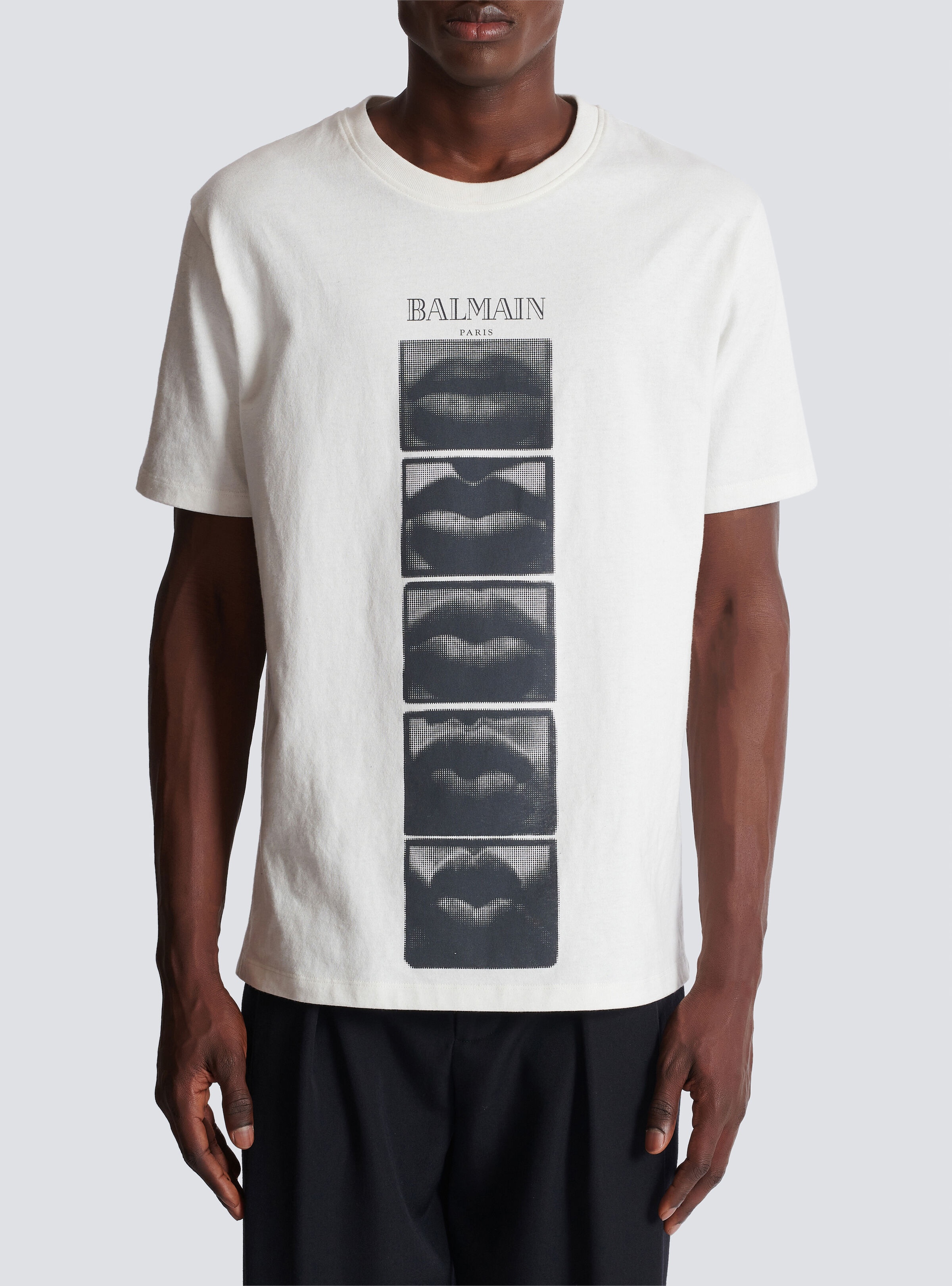 T-shirt with vintage Balmain Lips print - 5