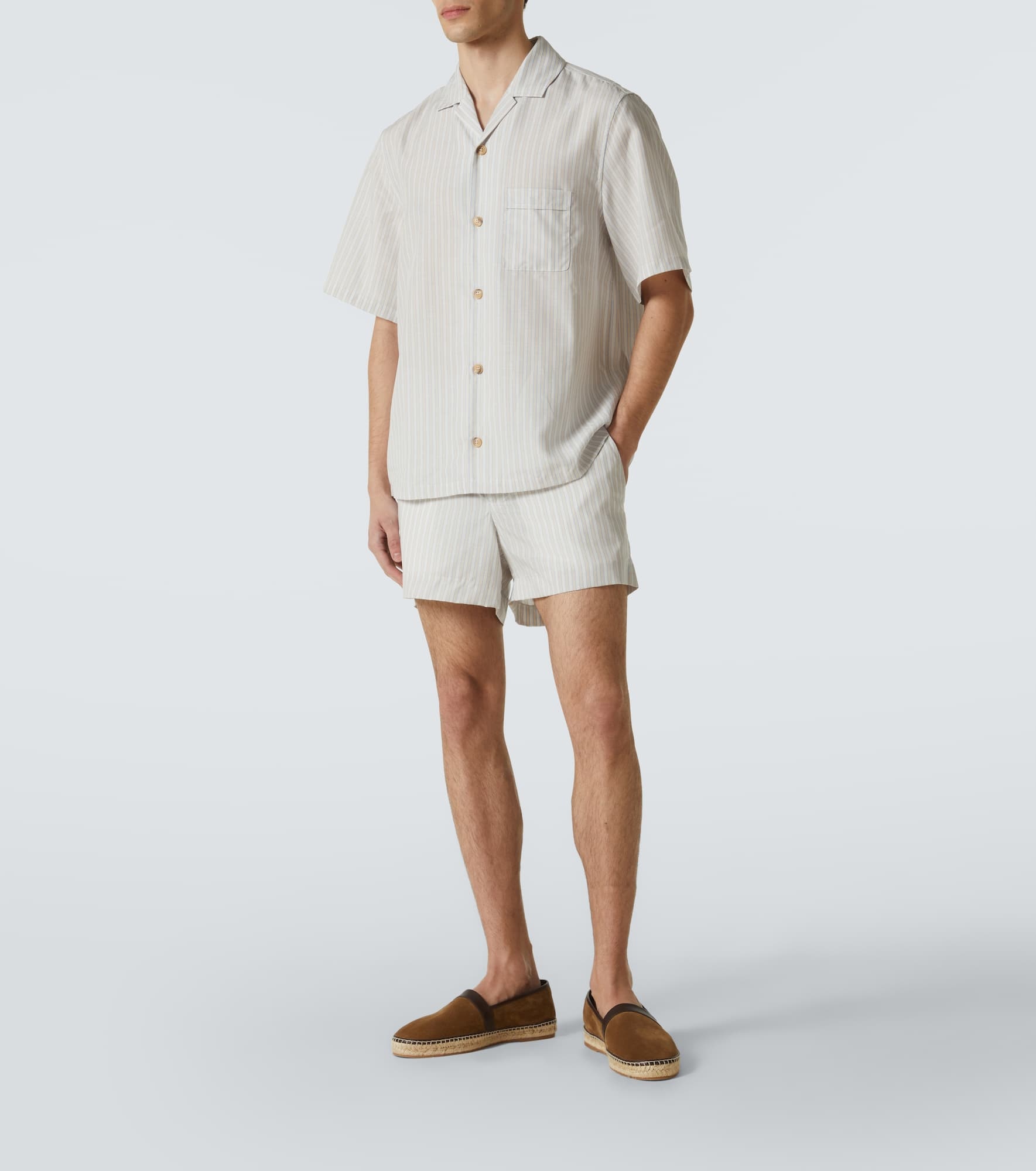 '70s striped shorts - 2