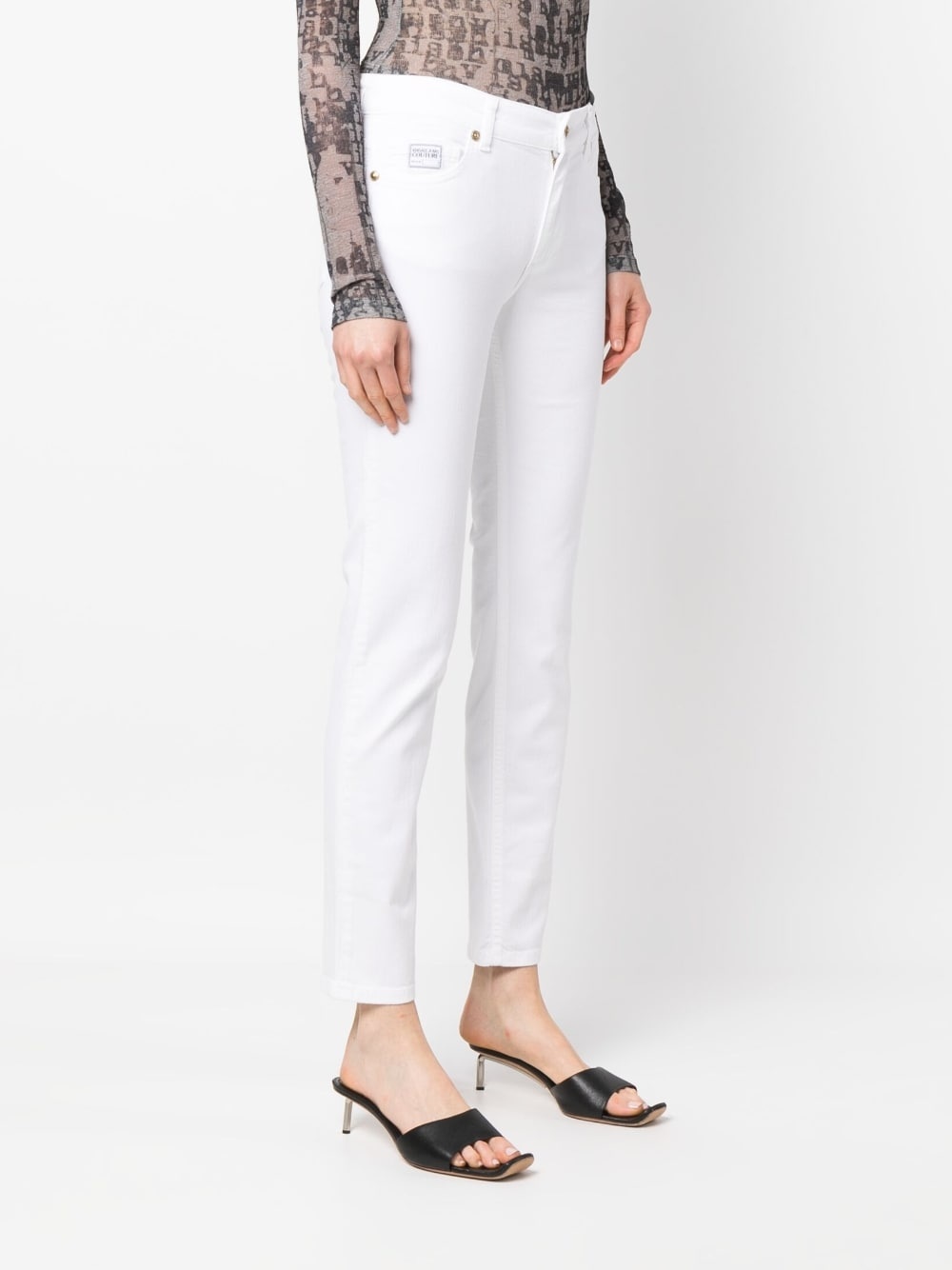 logo-patch skinny jeans - 3