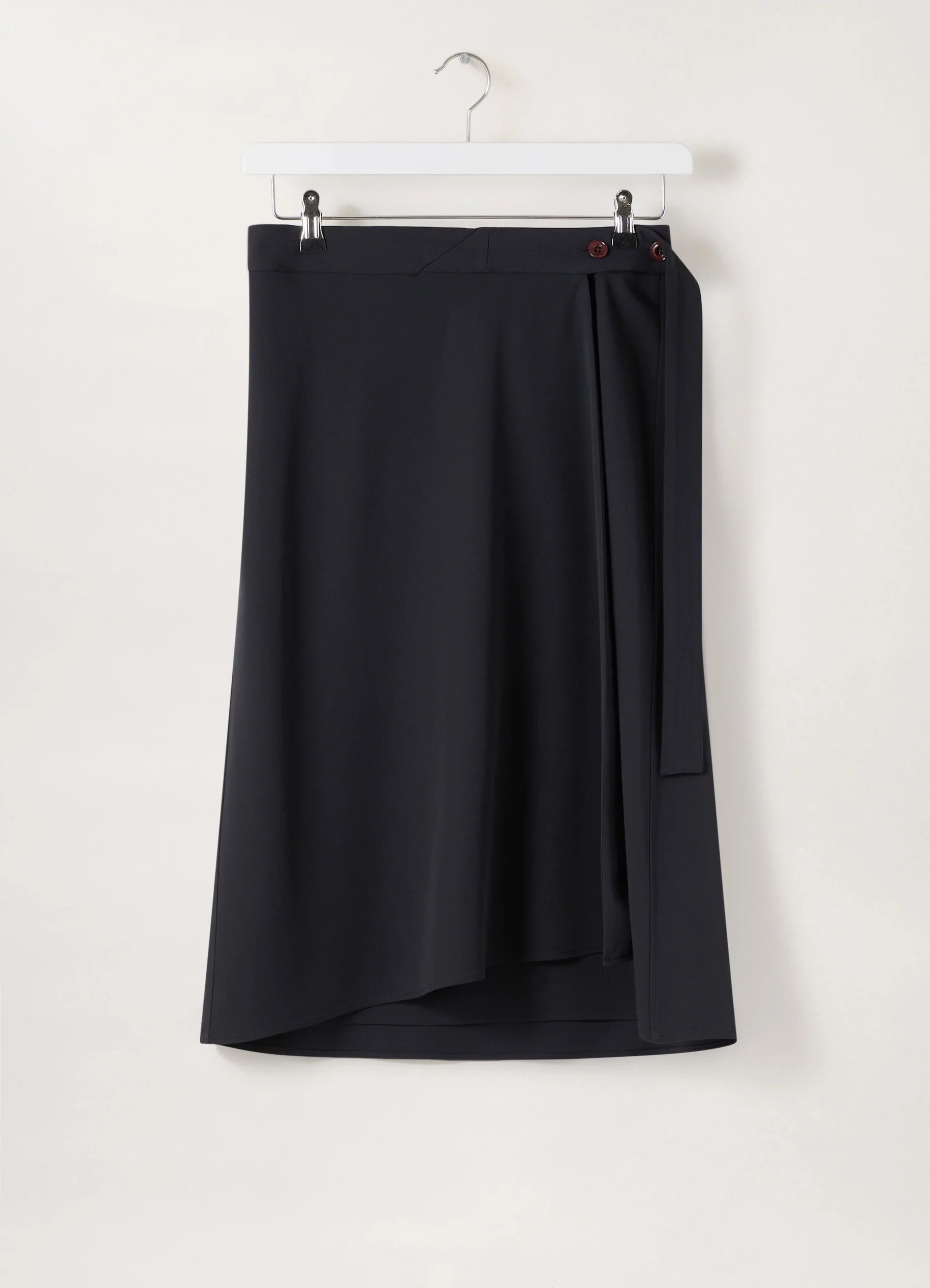 TWISTED WRAP OVER SKIRT
LIGHT WOOL GABARDINE - 1