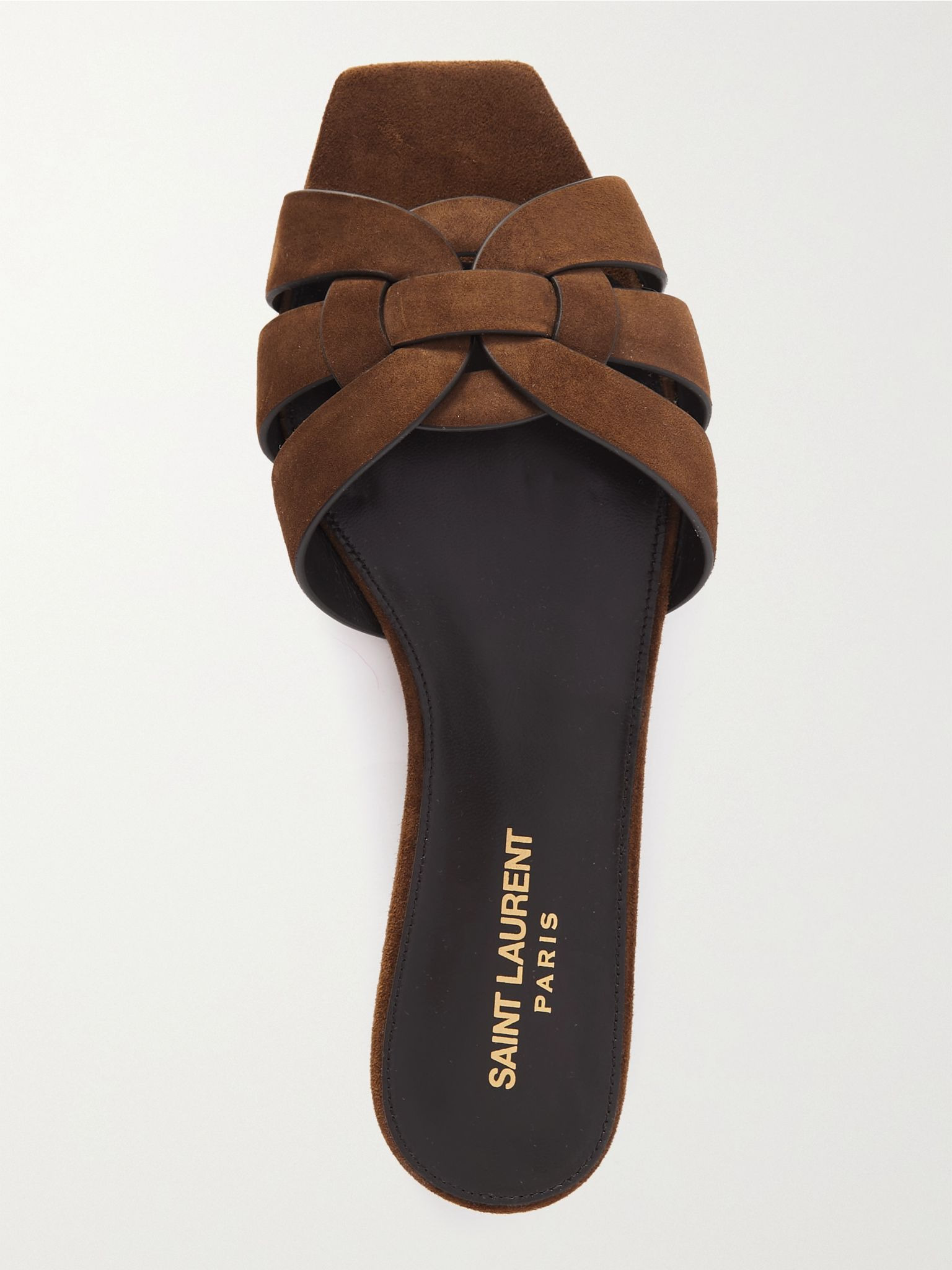 Tribute woven suede slides Brown - 5