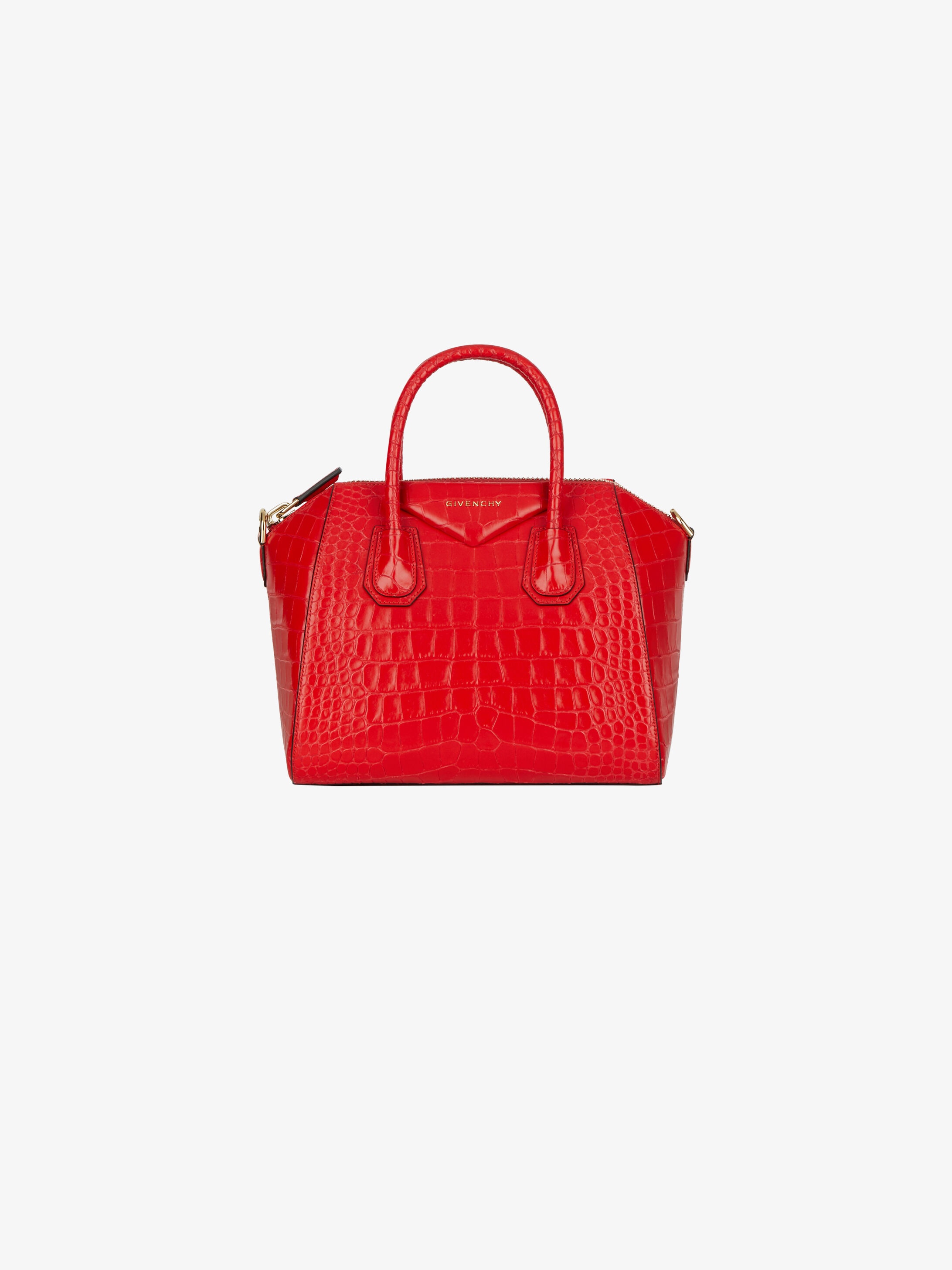 Small Antigona bag in crocodile effect leather - 1