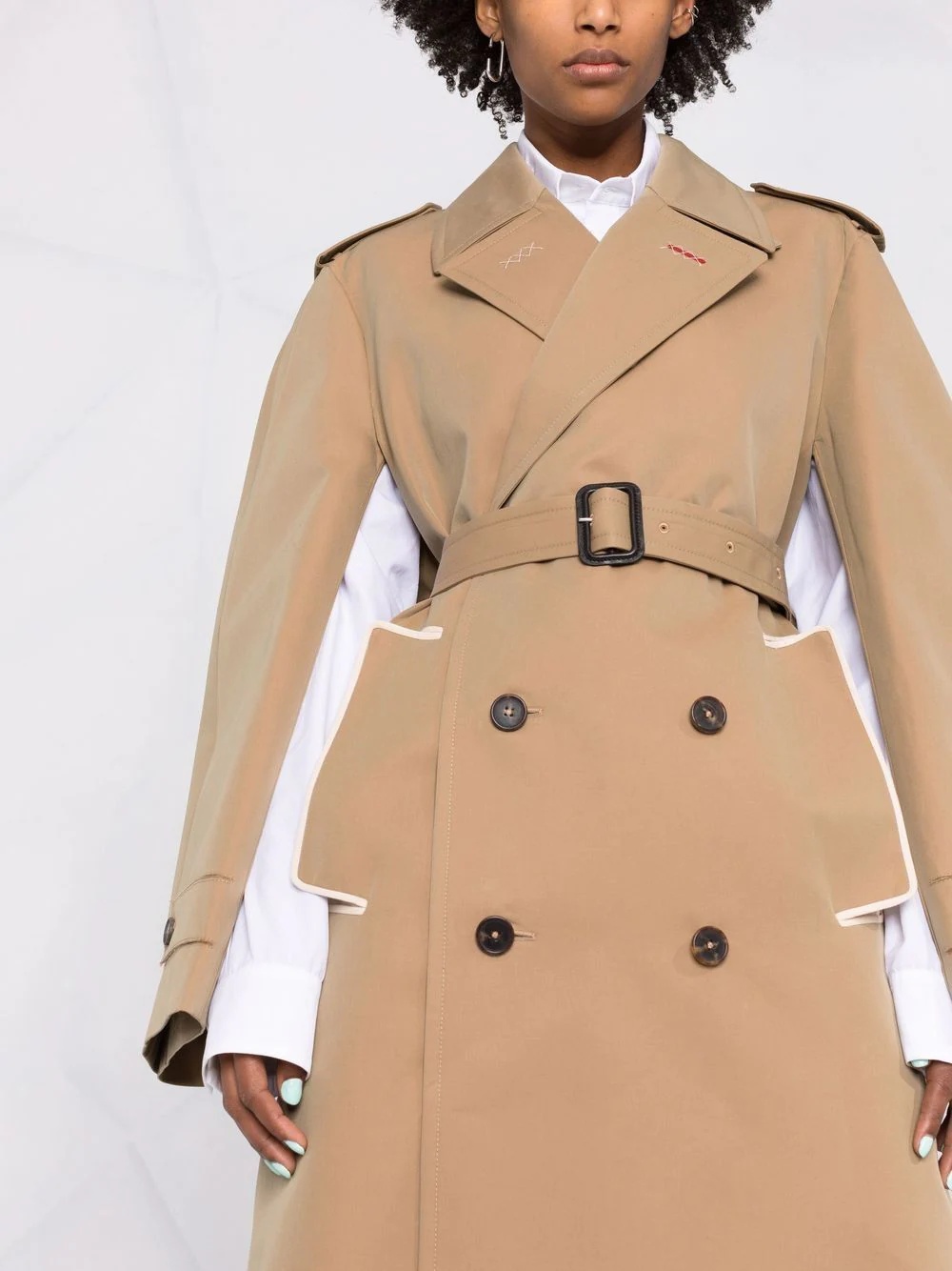 double-breasted trench coat - 5