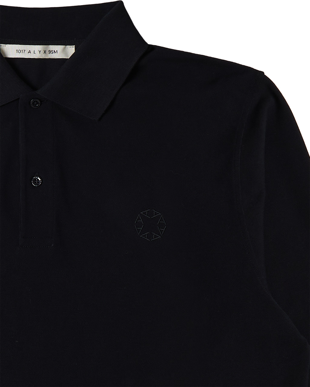 BLACK LONG-SLEEVE POLO SHIRT - 3